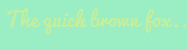 Image with Font Color C4EE9B and Background Color 9BEEC4